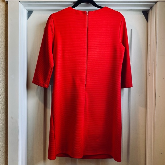 ASOS Vibrant Red Ribbed Texture Mini Dress - Picture 2 of 5